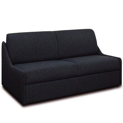 Canapé Lit Compact 3 Places Ristretto 140cm Matelas 16cm Express Tissu Gris Anthracite