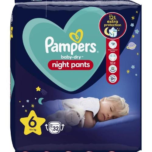 Pampers Baby-Dry Night Pants Pour La Nuit Taille 6 - 32 Couches-Culottes