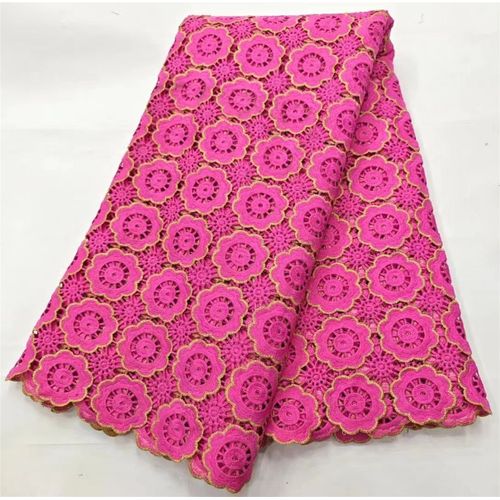 Tissu Africain En Dentelle Guipure Avec Paillettes Pour Robe De Mariée,Bleu Royal,Dernière Collection 2024,Pour Femme - Type 5yars (4.5meters) #J