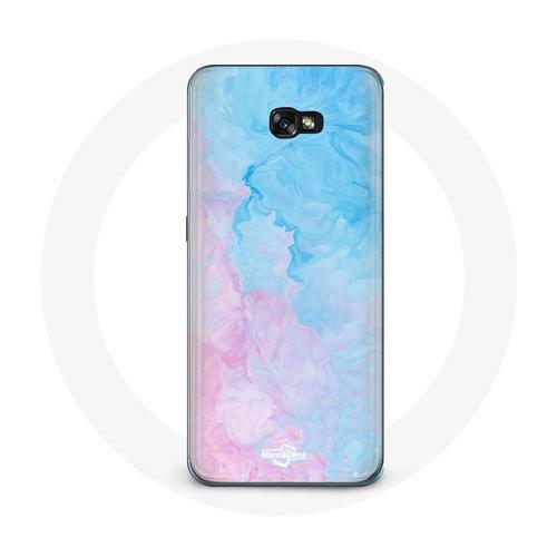 Coque Pour Samsung Galaxy A5 2017 Fond Bleu Rose