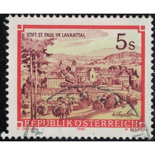 Autriche 1984 Oblitéré Used Monastère Bénédictin Saint Paul Lavanttal Y&t At 1656 Su