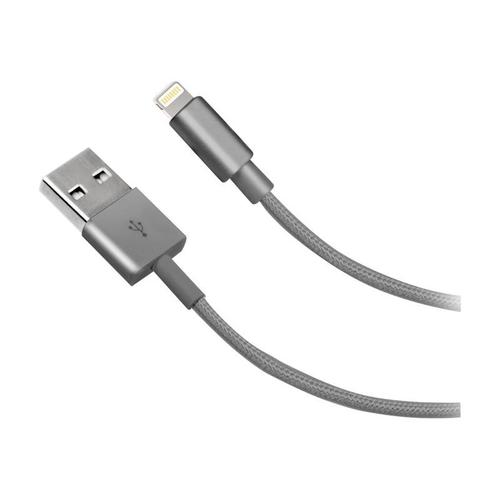 SBS - Câble Lightning - USB mâle pour Lightning - 1 m - Argent foncé