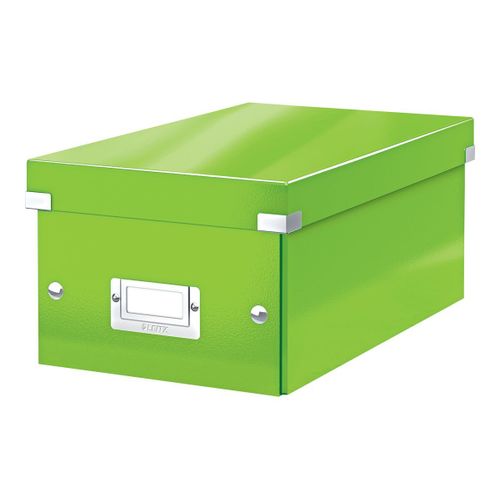 Leitz Click & Store WOW DVD - Boite de rangement de supports - capacité : 20 DVD, 40 DVD (boîtiers fins) - vert