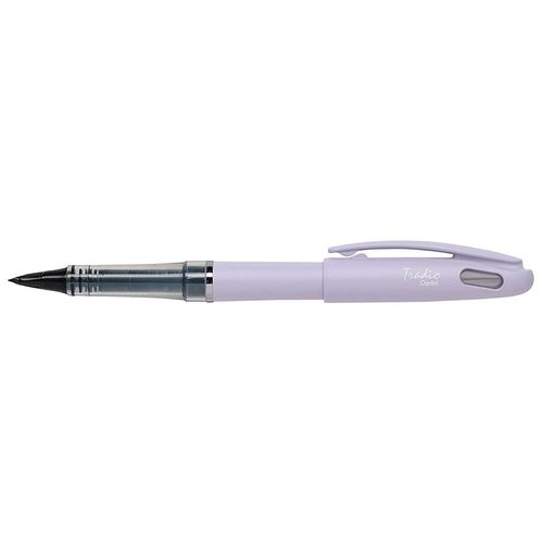 Pentel Feutre Plume Tradio Trj97 Encre Noire Corps Pastel Crocus