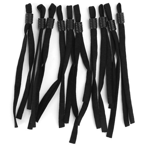 200pcs Elastic Bands Adjustable Buckle Stretchy Earloop Rope String Cord For Sewingblack Cylindrical