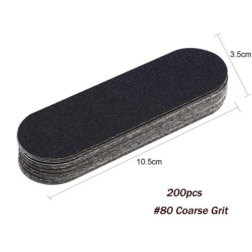 200pcs Grit 80 - 1 Ensemble De Limes De Pdicure, Remplacement De La Rpe  Pied, Grain 80/180, Tissu De Ponage, Pdicure Dissolvant De Soins Des Pieds, Poigne En Mtal, Silencieux En Acier Inoxydable