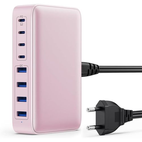 200w Usb C Charger, Fast Charger With Gan Iii Tech, 8 Ports Pd Qc Pps Multiple Socket, 65w Laptop Charger Adapter Compatible With Macbook Pro/Air Laptop, Iphone, Ipad Pro, Galaxy, Steamdeck