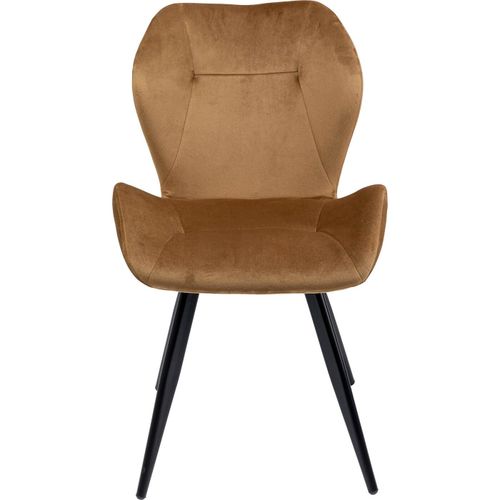 Chaise Viva Velours Marron Et Noir Kare Design