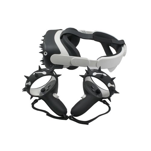 6 En1 Kit Accessoires Pour Oculus Quest 2 Contenir Masque Housse De Protection Avant Couvre-Poignée Dragonne Casquette À Bascule