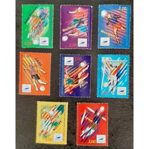 Timbres N° 3010 À 3013 Et 3074 À 3077 - Coupe Du Monde France 98 - 1996-1997