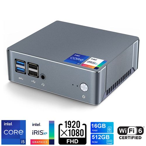 Mini PC Intel Core i5-1035G4 - 4.4 Ghz - Ram 16 Go - SSD 512 Go