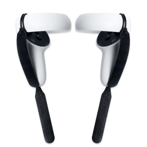 Sangles Antidérapantes Ompatibles Oculus Quest 2 Accessoires De Poignées De Contrôleur Tactile -Noir - Court