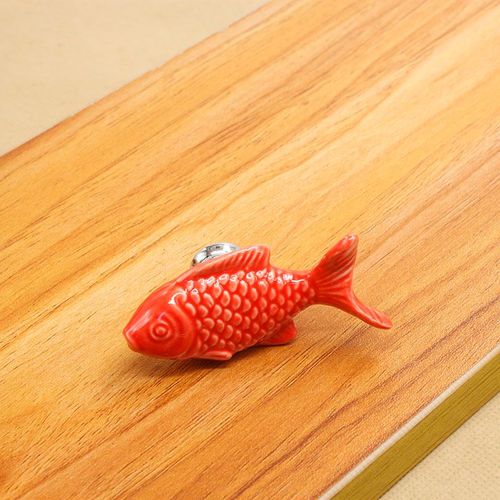 Boutons De Tiroir En Forme De Poisson, Poignées En Céramique Pour Chambre D'Enfants, Poignées D'Armoire De Cuisine, Quincaillerie De Meuble