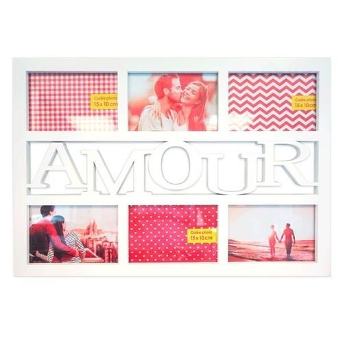 Cadre Photo Amour Rectangulaire Pour 6 Photos Pele Mele