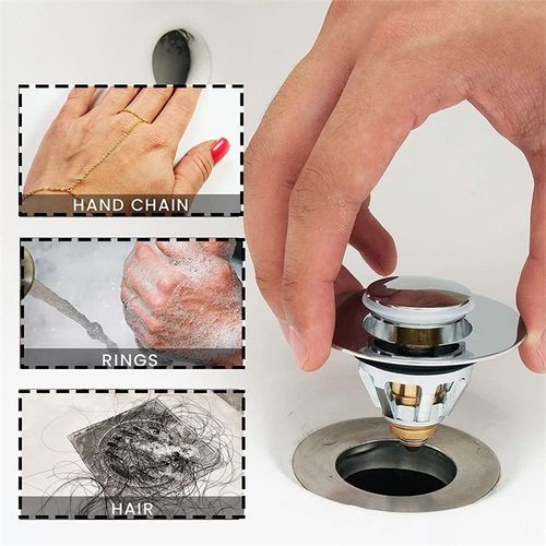 Flitre de Vidange Anti-Bloqué, pour cuisine et salle de bain (34-38 mm)
