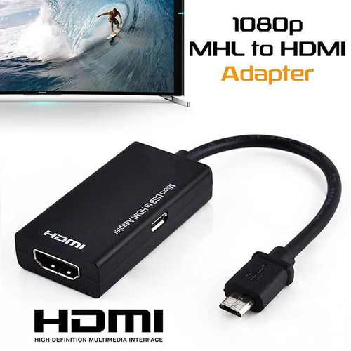 Adaptateur Micro USB vers HDMI, câble convertisseur Audio vidéo numérique, connecteur HDMI pour téléphone portable avec MHL