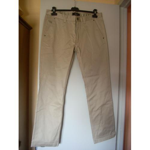 Pantalon Homme Zara Man 44 Taille À Plat 44 Cm 98% Coton,2%Élasthane