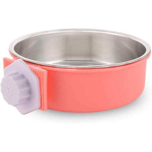 Caisse Chien Bol Amovible En Acier Inoxydable Gamelle À Suspendre Pour Animal Domestique Cage Petit Bol D'eau Feeder Nourriture Pour Chiens Chats Lapins Birdsgreen Pet Supplies