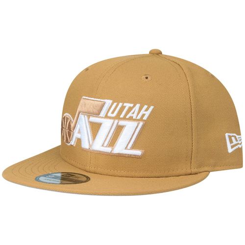 New Era 9fifty Snapback Cap - Utah Jazz Panama Tan