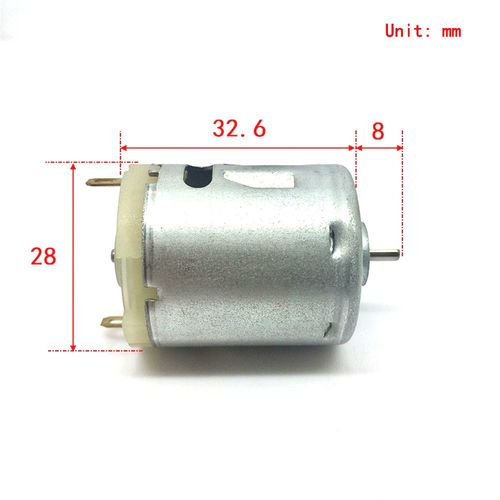 Moteur Micro 365 à balais de carbone, 6V, 9V, 7.2 V, 12V, 12000 tr/min, grande vitesse, petit arbre court D, jouet électrique, modèle de bateau, voiture