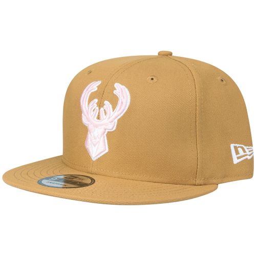 New Era 9fifty Snapback Cap - Milwaukee Bucks Panama Tan