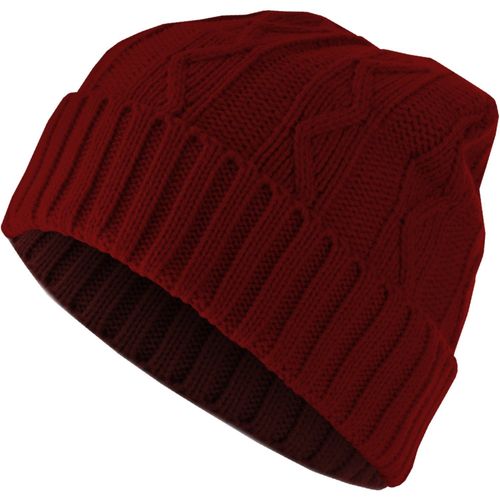 Urban Classics Beanie Bonnet - Cable Flap Maroon