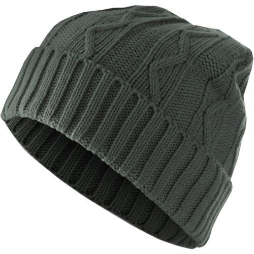 Urban Classics Beanie Bonnet - Cable Flap Charcoal