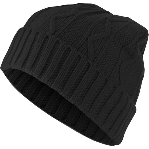 Urban Classics Beanie Bonnet - Cable Flap Magenta