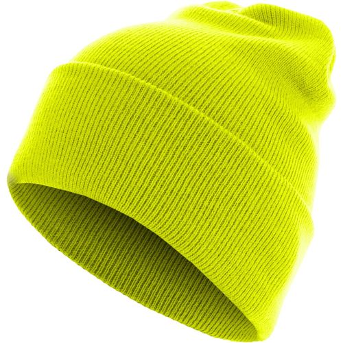 Urban Classics Beanie Bonnet - Basic Flap Long Neon Jaune