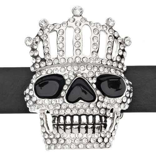 Iced Out Bling Ceinture - Xxl Crown Crâne