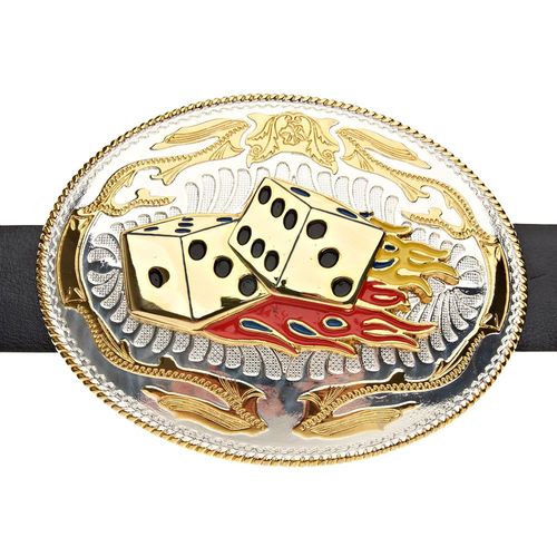 Iced Out Bling Xxl Playa Dice On Fire Ceinture