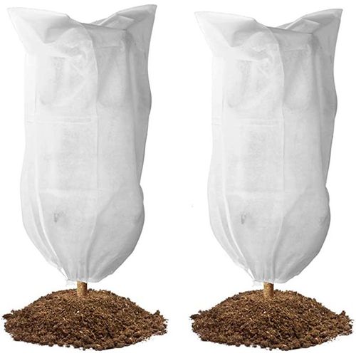 Housse De Protection Anti-Gel Pour Plantes, Sac En Tissu Non Tissé Blanc Doux, Isolation Des Arbres, Broussailles, Jardinage, Couverture Ivoire Pour Plantes D'hiver