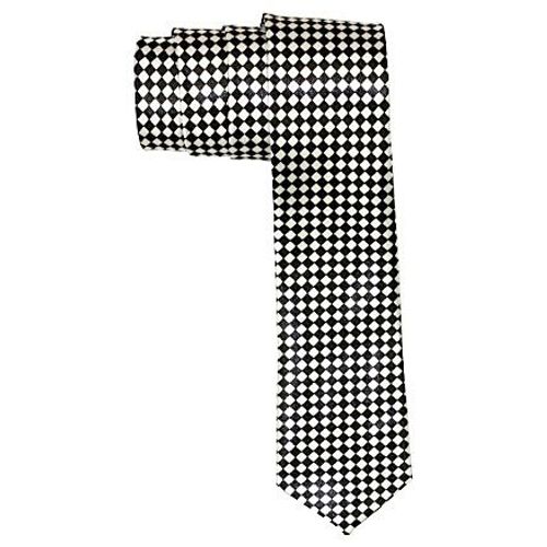 Slim Satin Cravate - Schack Noir / Argent