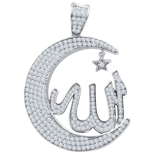 925 Sterling Argent Penditif - Hilal Croissant De Lune