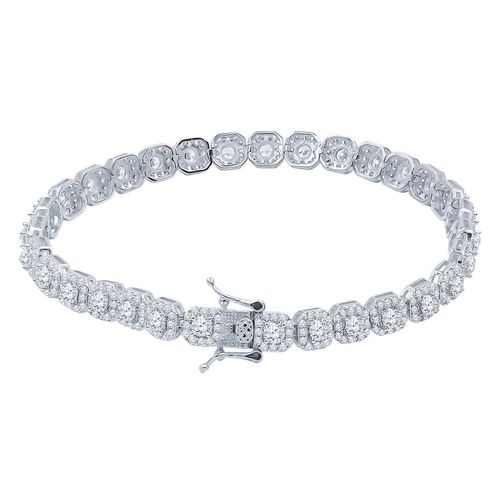 Iced Out Bling Square Tennis Bracelet - Cube 6mm