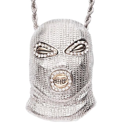 Iced Out Bling Hip Hop Chaîne - Goon Gangster Argent