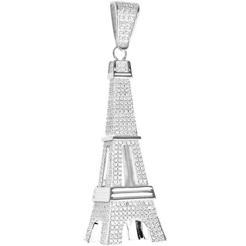 Premium Bling - 925 Argent Sterling Tour Eiffel Pendentif