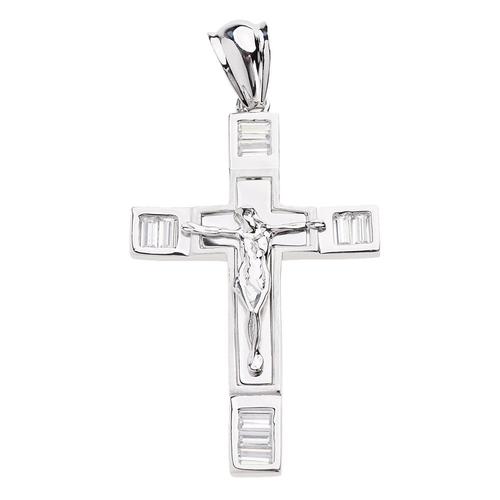 925 Iced Out Sterling Argent Croix - Bliss