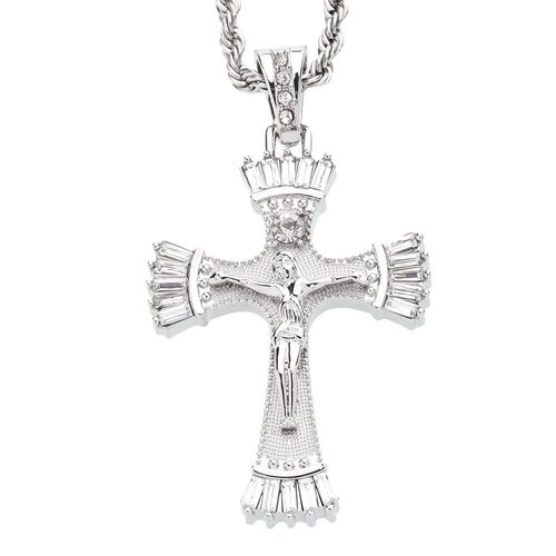 Iced Out Bling Hip Hop Chaîne - Holy Croix