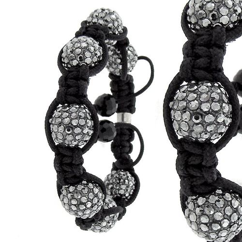 Unisex Pave Balls Bracelet - Premium Noir / Hem