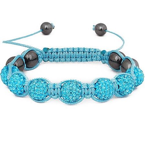 Iced Out Unisex Bracelet - Beads Aqua