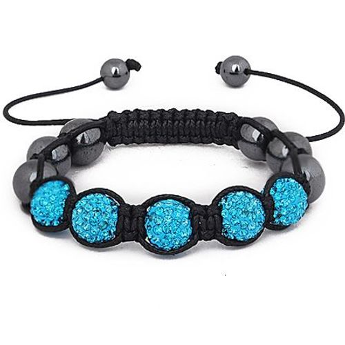 Iced Out Unisex Bracelet - Disco Ball Five Blue