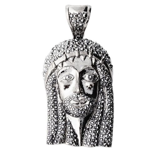 Iced Out Bling Noir Edition Chaîne - Jesus Noir Hem