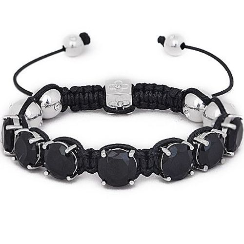 Iced Out Unisex Bracelet - Prong Beads Noir