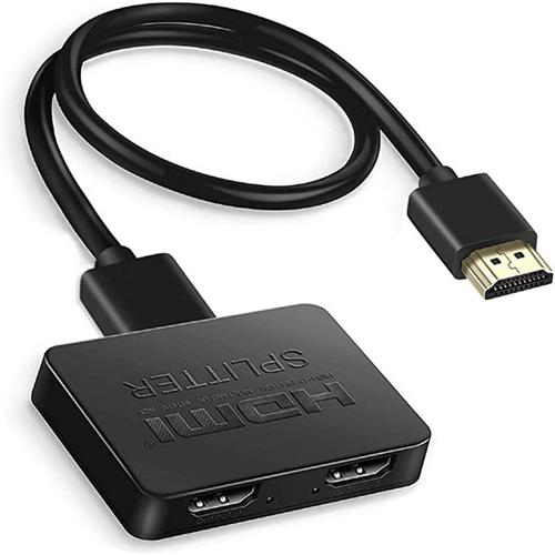 Répartiteur HDMI 4K 1 entrée / 2 sorties Le noir