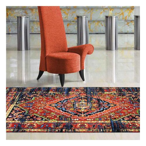 Tapis Oriental 120x170 Rectangle Multicolore Tissé Motif Ancestral Madal