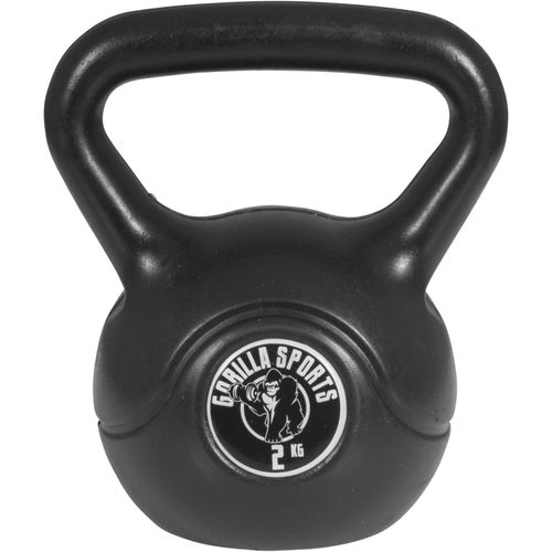 Gorilla Sports - Kettlebells Plastique Noires De 2 À 20 Kg + Lot De 11 Kettlebells Haltères Russes - Poids : 2 Kg