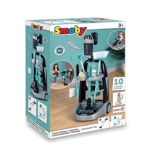Smoby Rowenta Chariot Menage + Aspi Balai