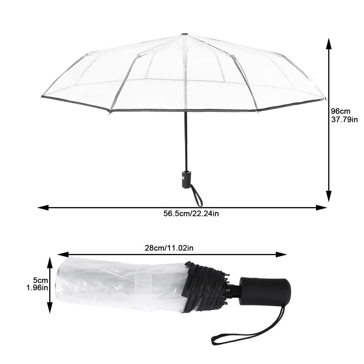 2x Parapluie Transparent Automatique A Pluie Pour Des Femmes... - 3