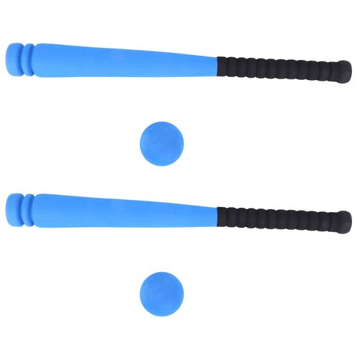 2x Batte De Baseball En Mousse Avec Pour Enfants 3 À 5 Ans, Bleu